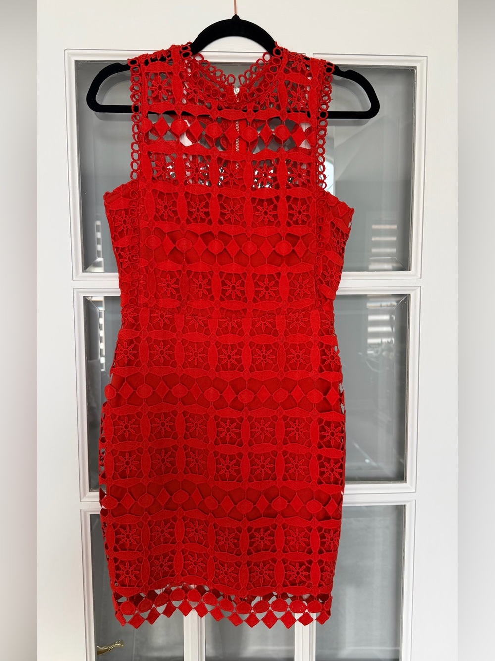 Lulu's Red Crochet Mini Dress